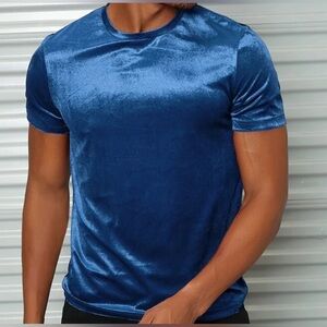 Manfinity AFTRDRK Men Round Neck Velvet Tee